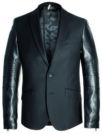 Antony Morato,  giacca con maniche ergonomiche in pelle. 169.90 euro